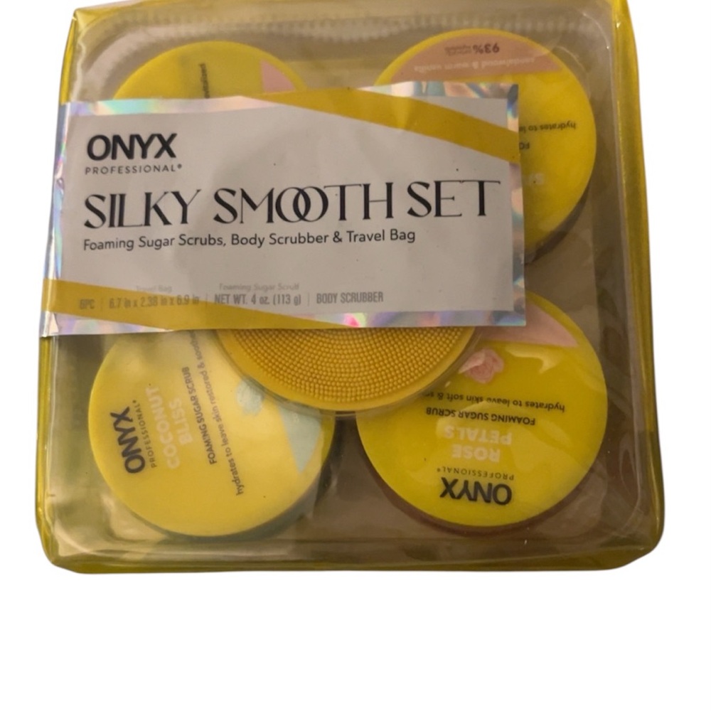 Onyx Head to Toe Happiness Foaming Sugar Scrub Set - Bright Yellow